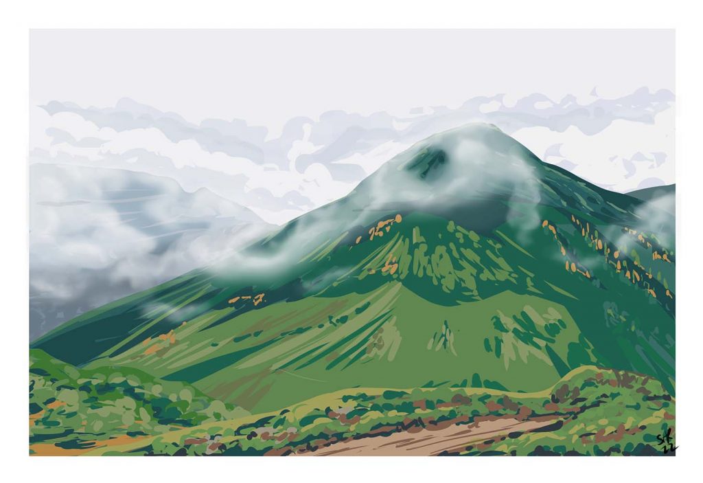 illustration digitale-montagne