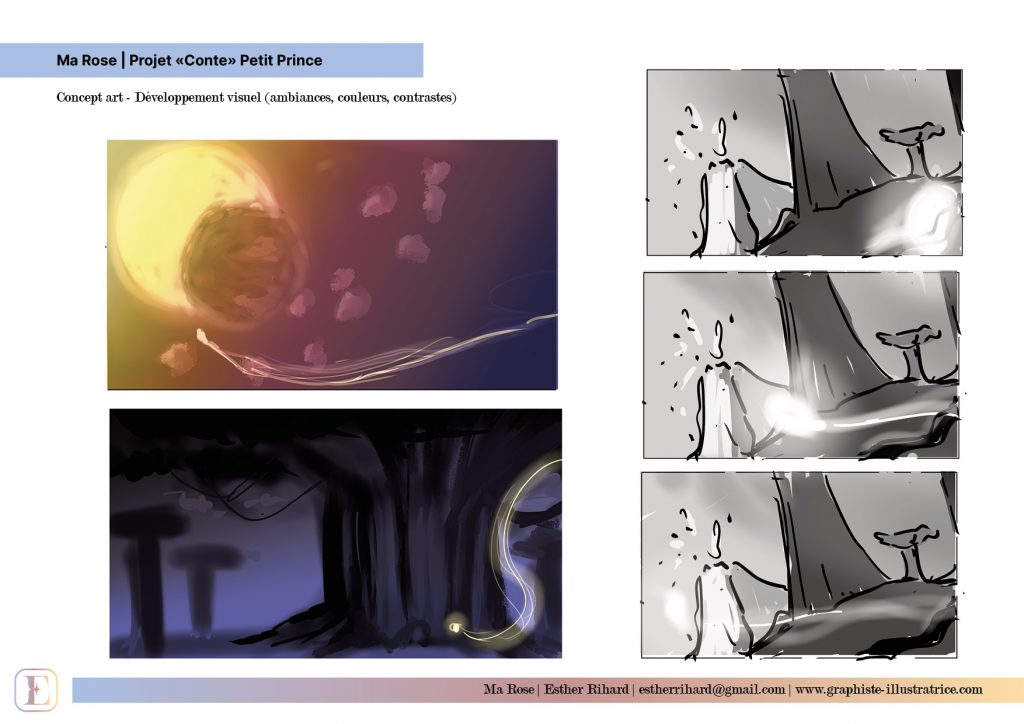 animation 2d recherches visuelles petit prince